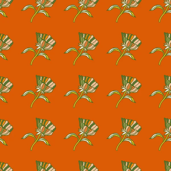 Płynny Wzór Ręcznie Rysowane Kwiaty Liście Streszczenie Tapety Kwiatowej Projekt — Wektor stockowy
