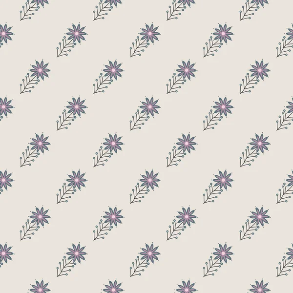 Niedliche Kleine Kamille Floralen Ornament Tapete Asterblume Nahtlose Muster Einfaches — Stockvektor
