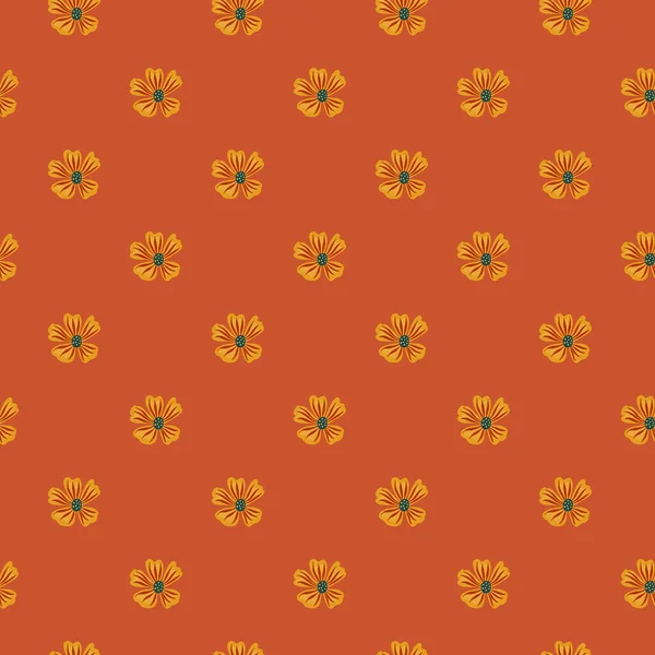 Kamillenblüten Nahtloses Muster Einfachem Stil Abstrakte Florale Endlose Hintergrund Design — Stockvektor
