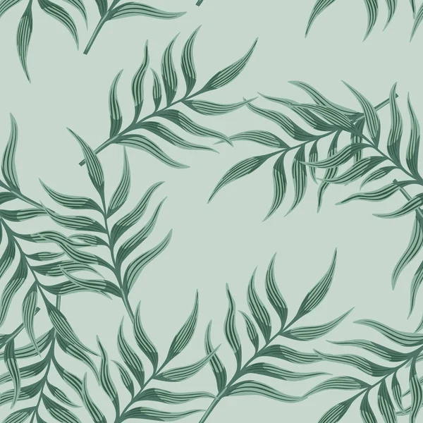 전나무 이색적 식물의 솔기없는 야자나무 식물적 식물학적 디자인 일러스트 — 스톡 벡터