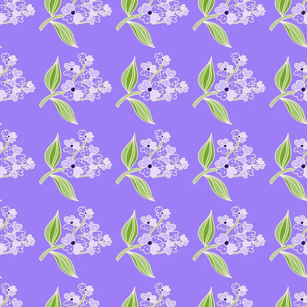 Nahtloses Muster Mit Dekorativen Blumen Floraler Hintergrund Niedliche Pflanzen Endlose — Stockvektor