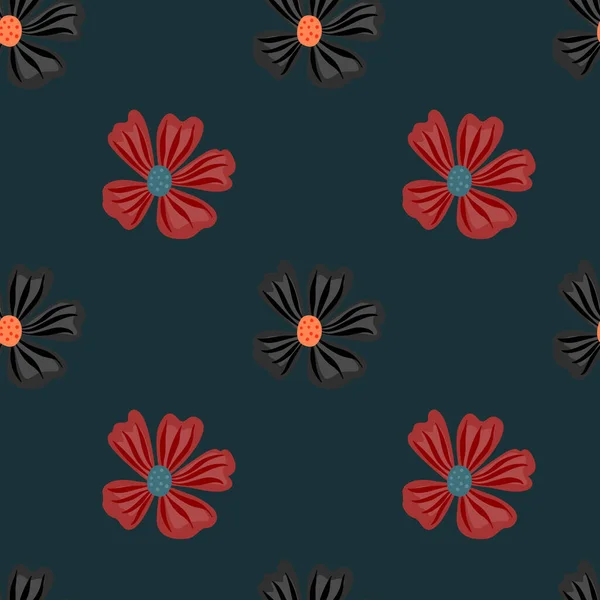Квітка Ромашки Безшовний Візерунок Простому Стилі Абстрактний Квітковий Нескінченний Фон — стоковий вектор