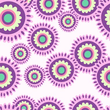 Soyut papatya çiçeği dikişsiz desen. Yaratıcı, bitmeyen bir çiçek geçmişi var. Kumaş için yaz, tekstil baskısı, ambalaj, kapak. Vektör illüstrasyonu