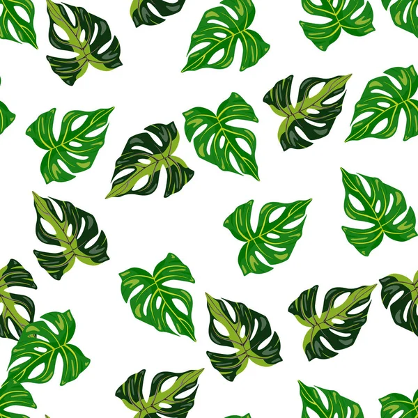 Décoratif Feuilles Palmier Tropical Motif Sans Couture Jungle Feuille Papier — Image vectorielle