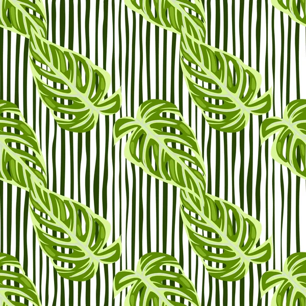 Jungle Feuille Motif Sans Couture Texture Botanique Exotique Fond Floral — Image vectorielle