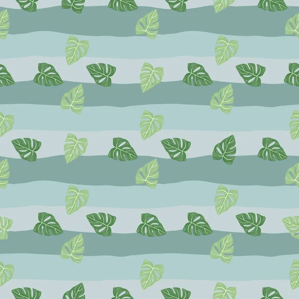 植物叶墙纸 热带模式 棕榈叶植物背景 异国情调植物无缝图案 面料设计 纺织品印花 矢量说明 — 图库矢量图片