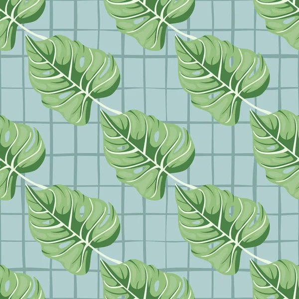 Stiliserade Tropiska Mönster Palmblad Blommig Bakgrund Abstrakt Exotisk Växt Sömlös — Stock vektor