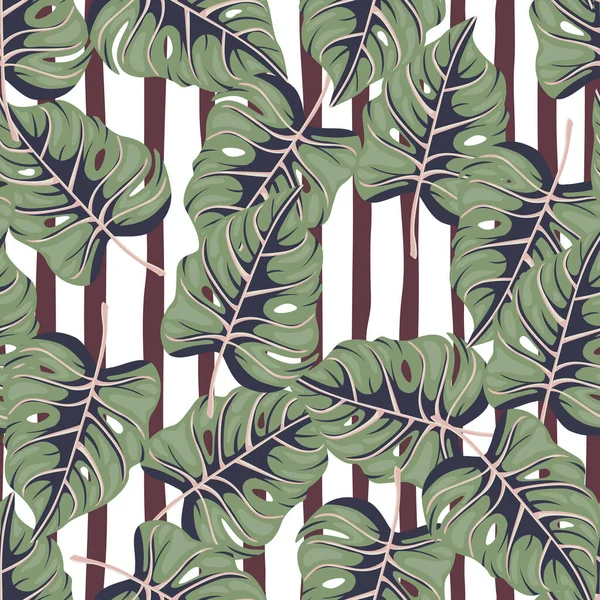 Стилизованный Тропический Узор Цветочный Фон Пальмовых Листьев Абстрактная Экзотическая Растительность — стоковый вектор
