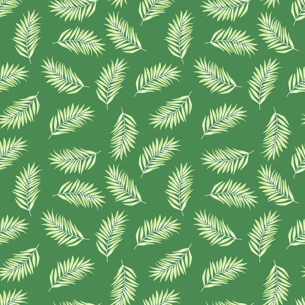 Abstrato Exótico Planta Sem Costura Padrão Padrão Folhas Palma Tropical — Vetor de Stock