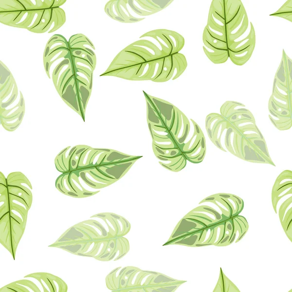 Jungle Leaf Nahtlose Tapete Dekorative Tropische Palmenblätter Mit Nahtlosem Muster — Stockvektor