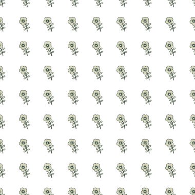 Doodle çiçekleri şekillendirdi. Dekoratif saf botanik duvar kağıdı. Güzel çiçek arkaplanı. Kumaş, tekstil baskısı, ambalaj, kapak tasarımı. Vektör illüstrasyonu