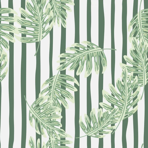 Abstrakte Exotische Pflanze Nahtlose Muster Botanische Blatttapete Tropisches Muster Palmblätter — Stockvektor