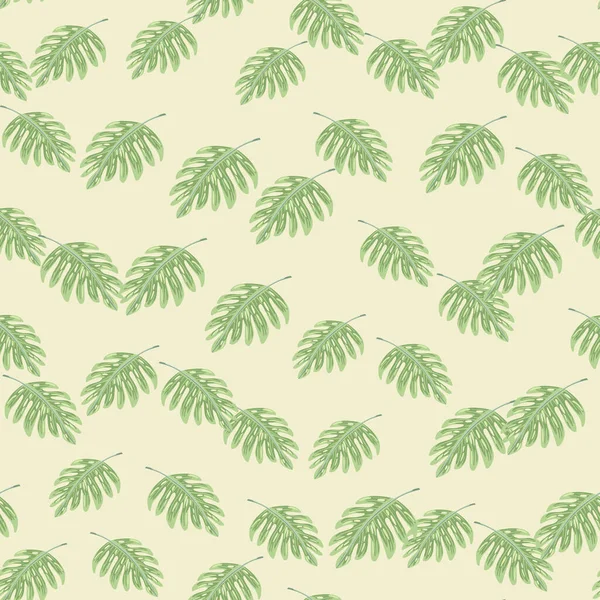 Abstract Exotic Plant Seamless Pattern Botanical Leaf Wallpaper Tropical Pattern — Stock Vector