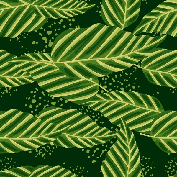 Декоративные Тропические Пальмовые Листья Бесшовные Обои Листьев Джунглей Экзотические Ботанические — стоковый вектор