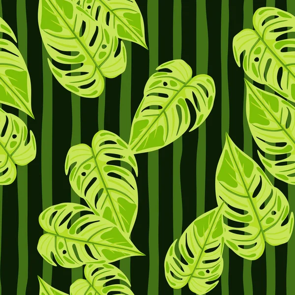 Orman Yaprağı Dikişsiz Duvar Kağıdı Dekoratif Tropikal Palmiye Pürüzsüz Izler — Stok Vektör