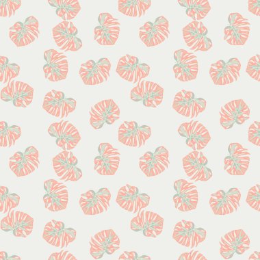 Canavar kusursuz bir iz bırakır. Egzotik orman bitkileri sonsuz duvar kağıtları. Yaprak arkaplan. Hawaii yağmur ormanları çiçek arkaplanı. Kumaş, tekstil baskısı, ambalaj, kapak tasarımı. Vektör illüstrasyonu