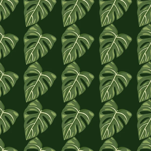 Botanisch Blad Behang Tropisch Patroon Palmbladeren Bloemen Achtergrond Abstract Exotische — Stockvector