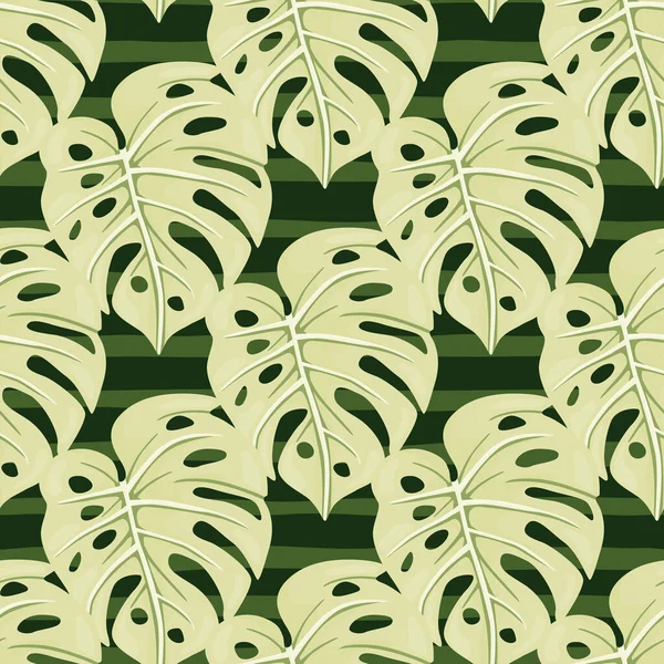 Dekorative Tropische Blatt Nahtlose Muster Stilisierte Exoten Hinterlassen Hintergrundinformationen Moderne — Stockvektor