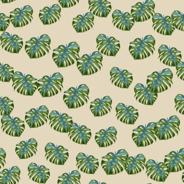 Monstera留下无缝图案异国丛林植物无尽的壁纸 夏威夷雨林植物背景 面料设计 纺织品印花 矢量说明 — 图库矢量图片
