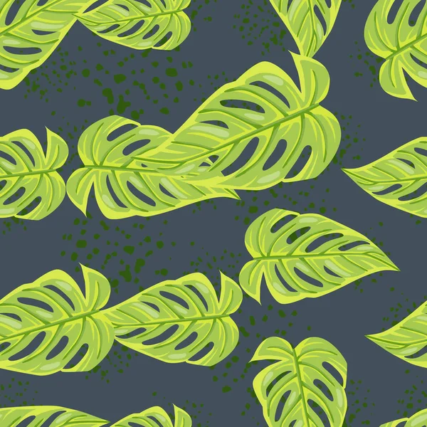 Patrón Sin Costuras Hoja Selva Textura Botánica Exótica Fondo Floral — Vector de stock