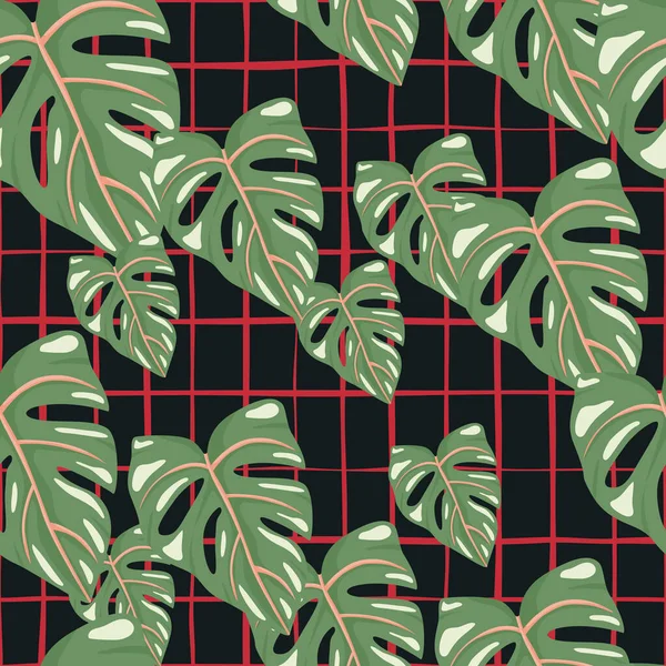 Botanik Yaprak Duvar Kağıdı Tropik Desenler Palmiye Yaprakları Çiçek Arkaplanı — Stok Vektör
