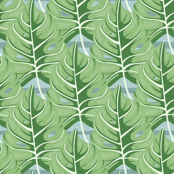 Stilisiertes Tropisches Muster Palmblätter Blumiger Hintergrund Abstrakte Exotische Pflanze Nahtlose — Stockvektor