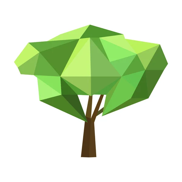 Абстрактна Низька Піктограма Полі Дерева Ізольована Геометричний Багатокутний Стиль Низький — стоковий вектор