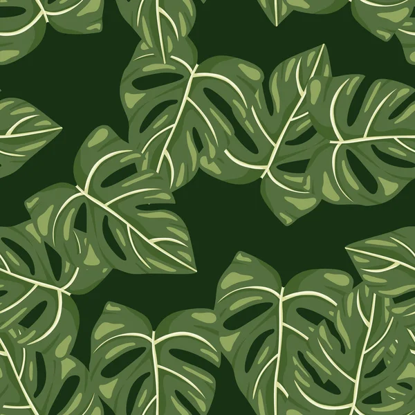 Botanisk Bladtapet Tropiskt Mönster Palmblad Blommig Bakgrund Abstrakt Exotisk Växt — Stock vektor