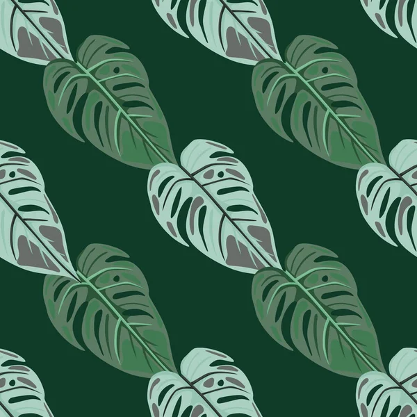 나뭇잎 물감없는 장식적 야자나무는 솔기없는 무늬를 남긴다 식물학적 식물학적 디자인 — 스톡 벡터