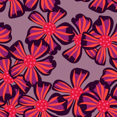 Basit bir şekilde soyut, dikişsiz desen. Papatya çiçeği sonsuz arka plan. Kumaş için yaz, tekstil baskısı, ambalaj, kapak. Vektör illüstrasyonu