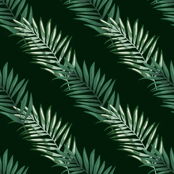 Soyut Egzotik Bitkilerin Kusursuz Desenleri Tropik Palmiye Yaprakları Deseni Eğrelti — Stok Vektör