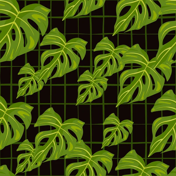 Dekorativní Tropické Palmové Listy Bezešvé Vzor Bezešvé Tapety Džungle Exotická — Stockový vektor