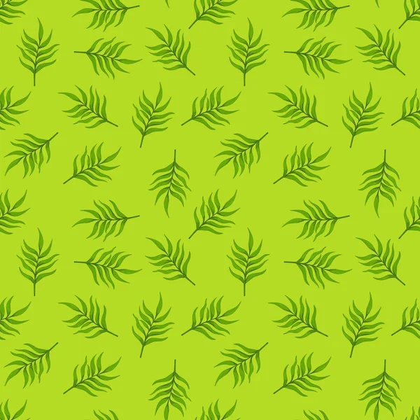 Veerblad Behang Abstract Exotische Plant Naadloos Patroon Tropische Palmbladeren Patroon — Stockvector