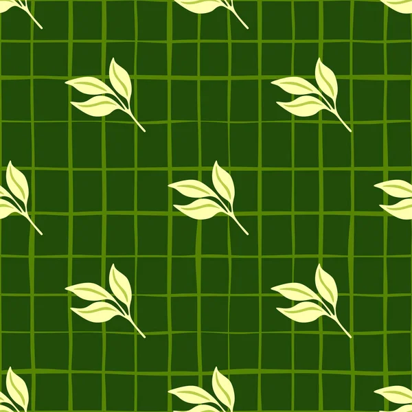 Folhas Simples Padrão Sem Costura Folha Floresta Decorativa Papel Parede —  Vetores de Stock