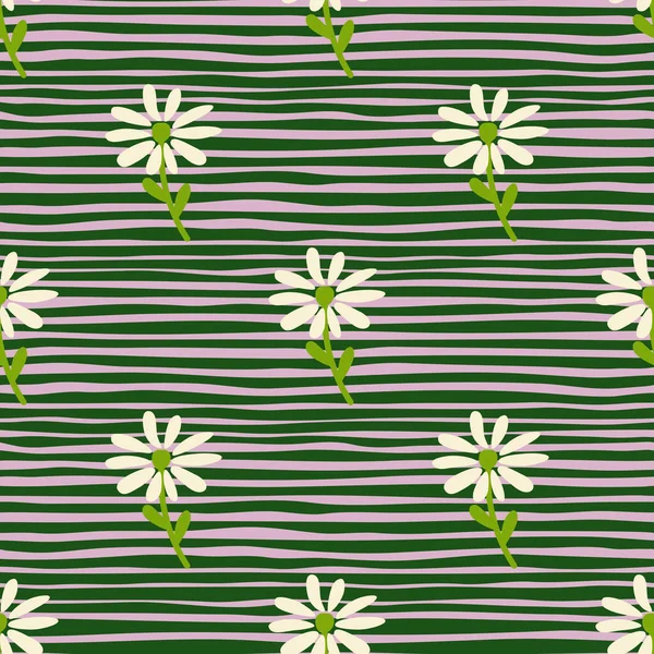 Doodle Camomille Motif Sans Couture Tirage Main Ornement Floral Abstrait — Image vectorielle
