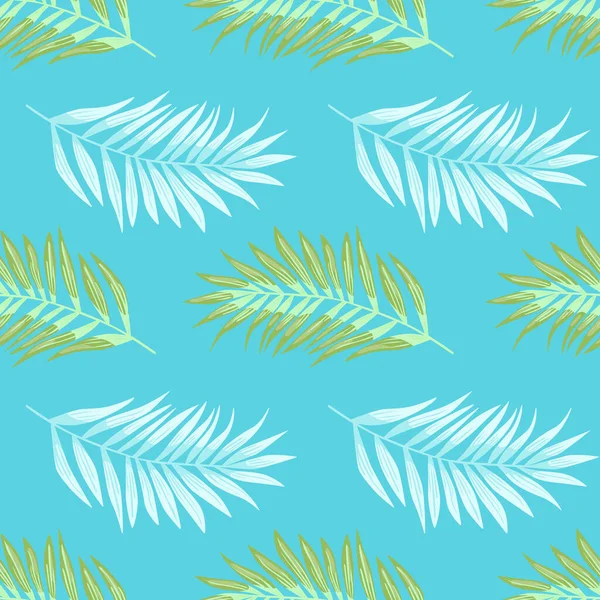 Modèle Abstrait Plante Exotique Sans Couture Modèle Feuilles Palmier Tropical — Image vectorielle
