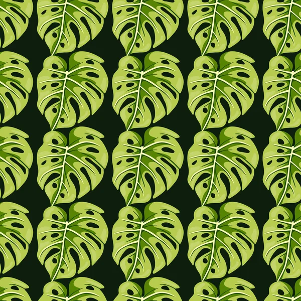 Dekorative Tropische Blatt Nahtlose Muster Stilisierte Exoten Hinterlassen Hintergrundinformationen Moderne — Stockvektor