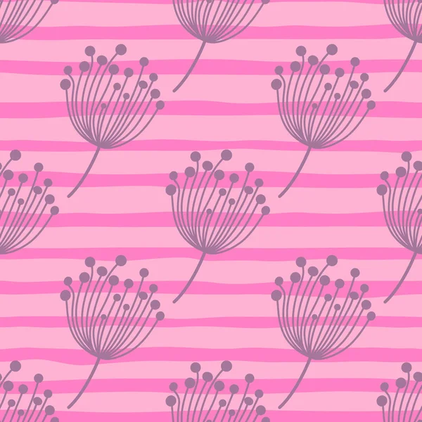 Jednoduchý Pampeliškový Vzor Blowball Botanické Pozadí Abstraktní Květinové Tapety Design — Stockový vektor