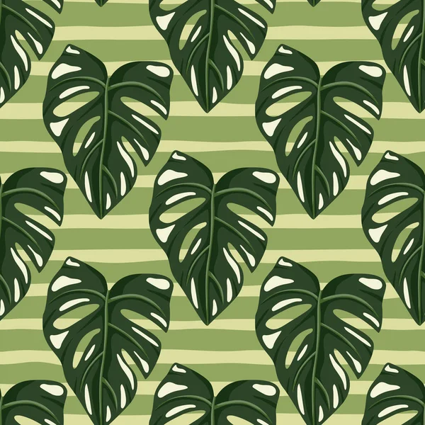 Botanische Blatttapete Tropisches Muster Palmblätter Blumiger Hintergrund Abstrakte Exotische Pflanze — Stockvektor