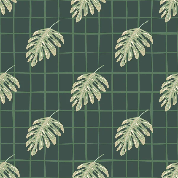 Абстрактная Экзотическая Растительность Бесшовная Картина Обои Ботанических Листьев Тропический Узор — стоковый вектор