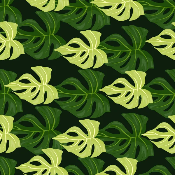 Dekorative Tropische Palmenblätter Mit Nahtlosem Muster Jungle Leaf Nahtlose Tapete — Stockvektor
