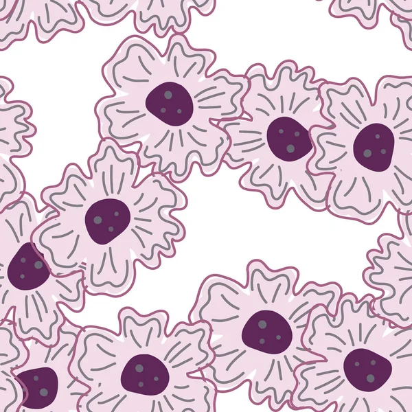 Χαμομήλι Λουλούδι Αδιάλειπτη Μοτίβο Κομψά Ένα Απλό Στυλ Αφηρημένη Floral — Διανυσματικό Αρχείο