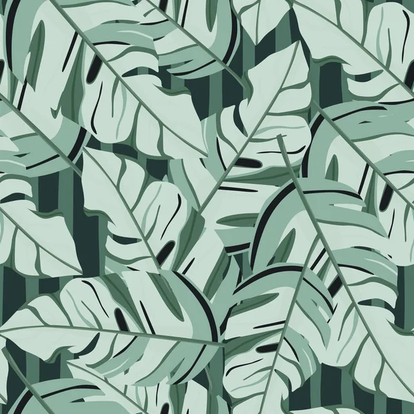 Havajem Inspirovaný Vzorec Módně Exotické Palmy Bujné Zelené Tapety Abstraktní — Stockový vektor