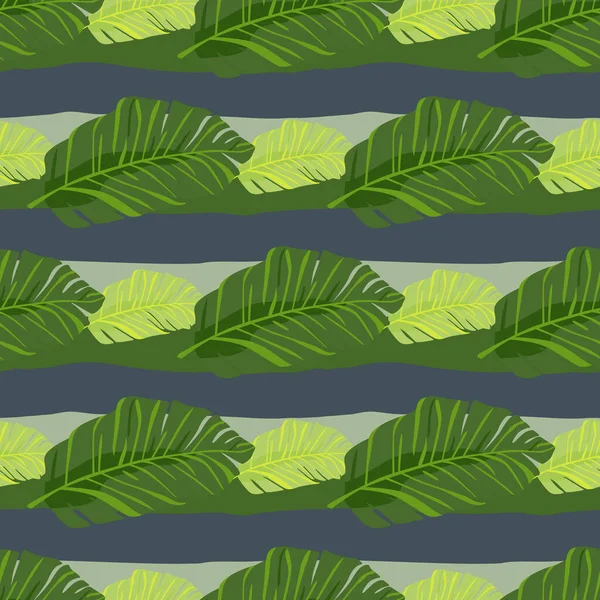 Abstract Exotic Plant Seamless Pattern Botanical Leaves Wallpaper Tropical Pattern — Stock Vector