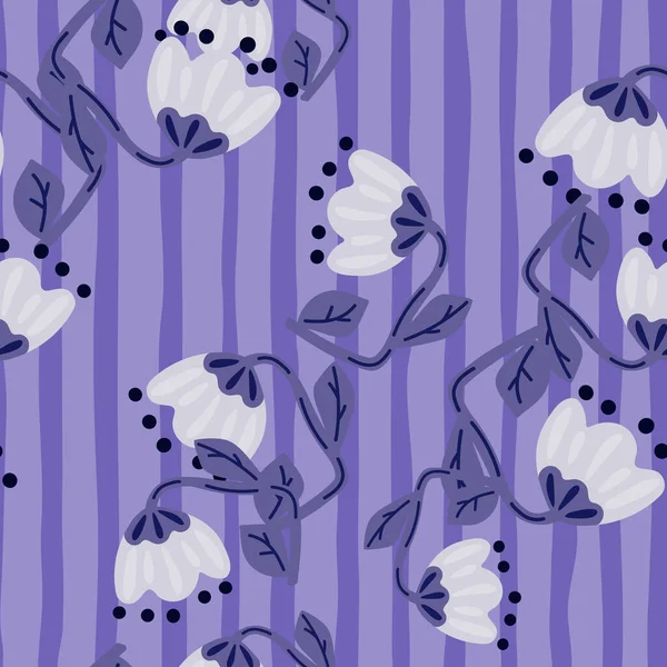 Fleur Contemporaine Motif Sans Couture Mignon Fond Fleurs Stylisées Papier — Image vectorielle
