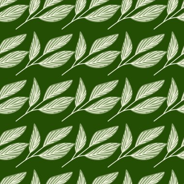 Organik basit bir şekilde pürüzsüz bir desen bırakır. Botanik geçmişi. Dekoratif orman yaprağı duvar kağıdı. Kumaş tasarımı, tekstil baskısı, ambalaj kağıdı, kapak için. Vektör illüstrasyonu