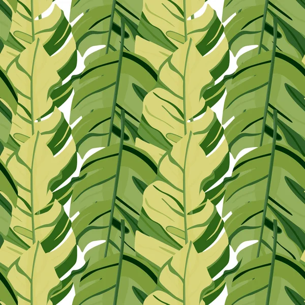 Hawaii Inspirierte Muster Modisch Exotisch Palmen Und Üppige Grüntapeten Abstrakter — Stockvektor