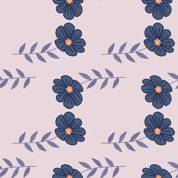 Απλό Στυλιζαρισμένο Μοτίβο Λουλουδιών Διακοσμητικό Αφελές Βοτανικό Σκηνικό Για Σχεδιασμό — Διανυσματικό Αρχείο