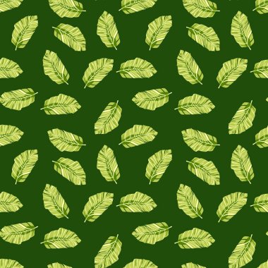 Soyut egzotik bitkilerin kusursuz desenleri. Botanik duvar kağıdı. Palmiye yaprağı ve çiçek motifli tropik desenler. Kumaş tasarımı, tekstil baskısı, ambalaj kağıdı, hatta kapak olarak.