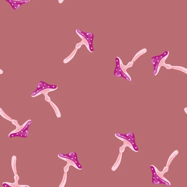 神奇的苍蝇不可知论墙纸 仙尾蘑菇无缝图案 面料设计 纺织品印花 包装纸 矢量说明 — 图库矢量图片